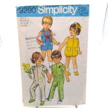 Vintage Sewing PATTERN Simplicity 9290, Toddler 1971 Jumpsuit in Two Len... - £9.30 GBP