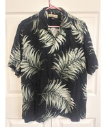 Tommy Bahama M Palm Tree Leaves 100% Silk Mens Button Down Shirt - €10,17 EUR