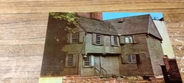 Court Yard view Paul Revere house, North Square Boston Massachussets vintage pos - £2.85 GBP