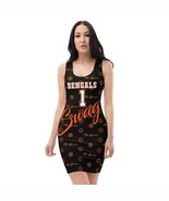 Bengals Football Fan Fitted Racerback Dress - $389.16 MXN