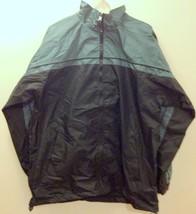 i 5 Hooded Windbreaker For Men 2 Tone Jacket Black/Charcoal - BNWT - £20.03 GBP