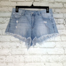 Celebrity Pink Shorts Women Juniors 7/28 High Rise Distressed Shortie Cu... - £17.32 GBP