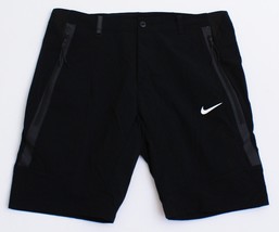Nike Black Nylon Stretch Tech Athletic Shorts Button Fly Men&#39;s NWT - £78.62 GBP