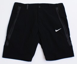 Nike Black Nylon Stretch Tech Athletic Shorts Button Fly Men&#39;s NWT - £79.91 GBP