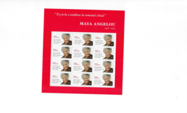 US Stamps/Postage/ Sheets Sc #4979 Maya Angelou-writer MNH F-VF OG FV $8.16 - £11.06 GBP