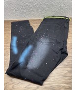 Kloud 9 Black Splatter Paint Distressed Patched Straight Jeans Men&#39;s 34X... - €25,42 EUR