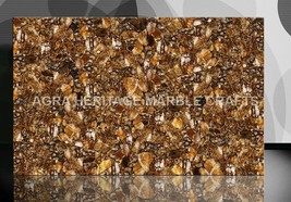 4&#39;x2&#39; Marble Dining Table Top Chocolate Quartz Backlit Art Hallway Decor E206 - £1,186.54 GBP