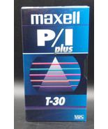 MAXELL P/I PLUS T-30 VHS Blank Videocassette Tape NEW Sealed Professiona... - £4.23 GBP