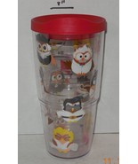 24 oz Tervis Tumbler Colorful Owls Yellow Red Pink - $296.60 MXN