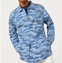 Mens Free Assembly  Fatigue Jacket with Long Sleeves Blue 2XL - $28.01
