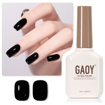 GAOY Black Gel Nail Polish, 16ml Color 1001 Soak Off UV Cure - £9.25 GBP