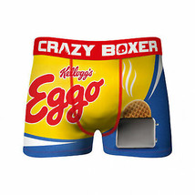 Crazy Boxers Kellogg&#39;s Eggos Boxer Briefs Yellow - £17.51 GBP