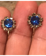 Vintage 1/20 12K Gold Filled Rhinestone Screw Back Earrings - $40.51