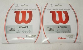 (2) Wilson Synthetic Gut Power 16 1.30mm 40ft/12.2m Tennis Racquet String White - £11.79 GBP