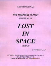 1967’s LOST IN SPACE: THE PROMISED PLANET Episode #78 TV series script - $24.99