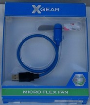 Brand New In Box X-Gear Micro Flex Fan, For Laptop Cooling, Cool &amp; Compact Blue - £15.86 GBP