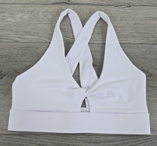 Fabletics Oasis White Keyhole Twist Front Crossback Sports Bra - See Desc - $14.50