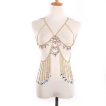 Rhinestone Body Jewelry Women  fashion belt chain top bra Harness Summer Bikini  - £24.72 GBP