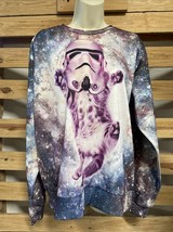 Rage On Star Wars Stormtrooper Cat Galaxy Sweatshirt Men&#39;s Size XL KG JD - $468.29 MXN