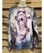 Rage On Star Wars Stormtrooper Cat Galaxy Sweatshirt Men&#39;s Size XL KG JD - $467.82 MXN