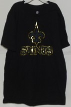 NFL Licensed New Orleans Saints Youth Large Black Gold Tee Shirt - £15.94 GBP