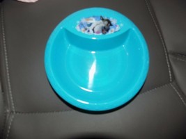 Disney Frozen Olaf &amp; Sven Plastic Teal Bowl New - £7.71 GBP