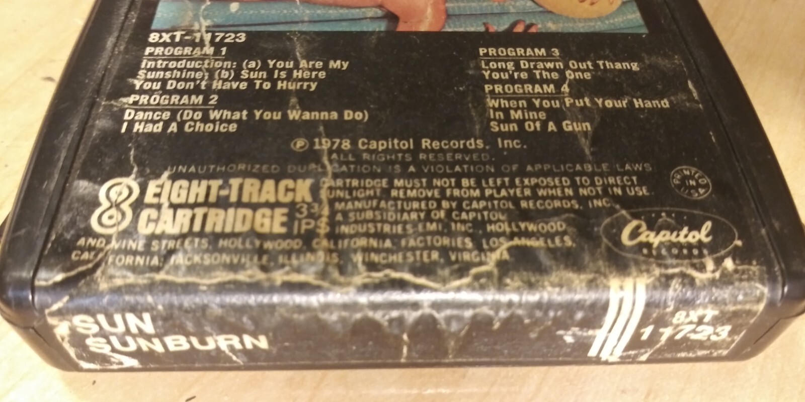 8 Track-Sun-SunBurn-Fully Refurbished & Tested Item image 3