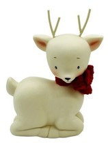 Dept 56 White Deer Reindeer Red Scarf Christmas Figurine Decor 5 inch 2013 - £14.70 GBP
