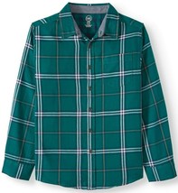 Wonder Nation Boys Long Sleeve Woven Button Shirt Large (10-12)  Antique Teal - £10.65 GBP