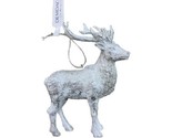 Silvestri  Silvered White Deer Buck Christmas Ornament Hanging 4.5 inch - $12.92