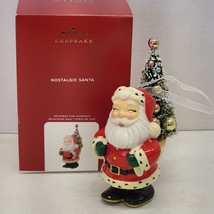 VERY RARE 2020 Hallmark Keepsake Ornament Porcelain Nostalgic Santa with Box - £116.36 GBP