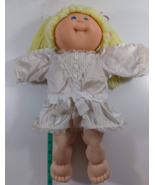 16&quot;  Cabbage Patch Girl Doll W/Yellow Yarn Hair In Pig Tails 1975 played... - £21.81 GBP