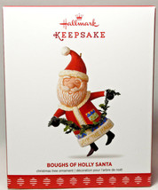 Hallmark: Boughs of Holly Santa - Deck The Halls - 2017 Keepsake Ornament - £16.85 GBP