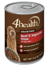 4health Grain Free Adult Beef and Vegetables in Gravy Wet Dog Food,1 Can... - $11.07