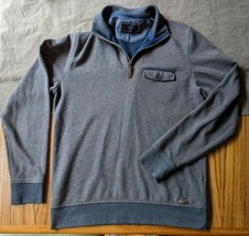 Ted Baker Long Sleeve 1/4 Zip Sweater Pullover Men&#39;s Size 3 Medium Dark Gray - £21.56 GBP