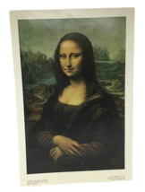 Mona Lisa Print Poster Leonardo Da Vinci Louvre Paris Reproduction Unframed Vtg - $16.78