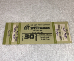 Reo Speedwagon 1977 Concert Ticket Jackson Mississippi Coliseum Kevin Cronin - £11.94 GBP