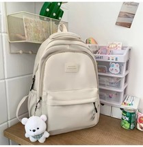 Women Backpack Harajuku Laptop Canvas School Bags For Teenage Girls Kawaii Colle - £35.62 GBP