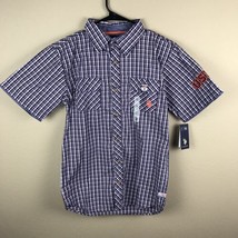 U.S. Polo Assn. Plaid Blue Cotton Short Sleeve Button Boy&#39;s Size Extra L... - $16.19