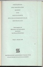 Verfassung Freistaates Bayern Constitution Bavaria State 1973 Law - £79.07 GBP