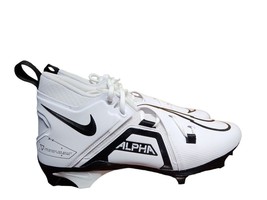 Nike Alpha Menace Pro 3 CT6649-100 Mens White Black  Size 11.5 Football Cleat - £46.45 GBP