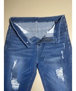 Manfinity Jean Shorts Men’s M Stretch Waist Blue Distressed - $217.27 MXN