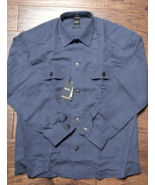 HUGO BOSS Uomo Cole Vestibilità Comoda Doppio Tasca Blu Scuro Heavy Lino... - €59,77 EUR