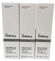 3x THE ORDINARY ANTIOXIDANTS RESVERATROL 3% + FERULIC ACID 3% 1 OZ exp 0... - £15.17 GBP