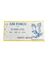 Colorado State Rams Air Force Football Ticket Stub 9/1 1990 Ram–Falcon CSU Wins - $10.00