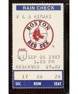 CLEVELAND INDIANS BOSTON RED SOX 1987 TICKET JOE CARTER 2 HR WADE BOGGS ... - £2.35 GBP