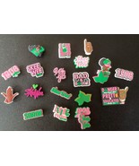 Pink/Green Sorority Croc Shoe Charms 20 pcs - $18.75