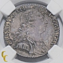 1787 Great Britain Shilling Hearts in MS 63 By NGC 1S Silver Coin KM-607.2 - £531.17 GBP