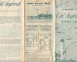 Your Guide to Old Saybrook Connecticut Brochure 1959 Map Railroad Schedule - £21.79 GBP