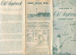 Your Guide to Old Saybrook Connecticut Brochure 1959 Map Railroad Schedule - £21.79 GBP